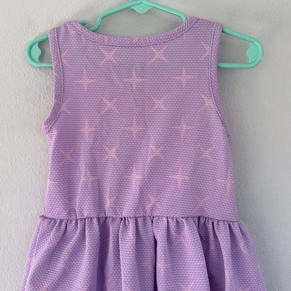 Nickelodeon Shimmer & Shine purple sleeveless graphic print skater dress size 3T - Picture 7 of 10